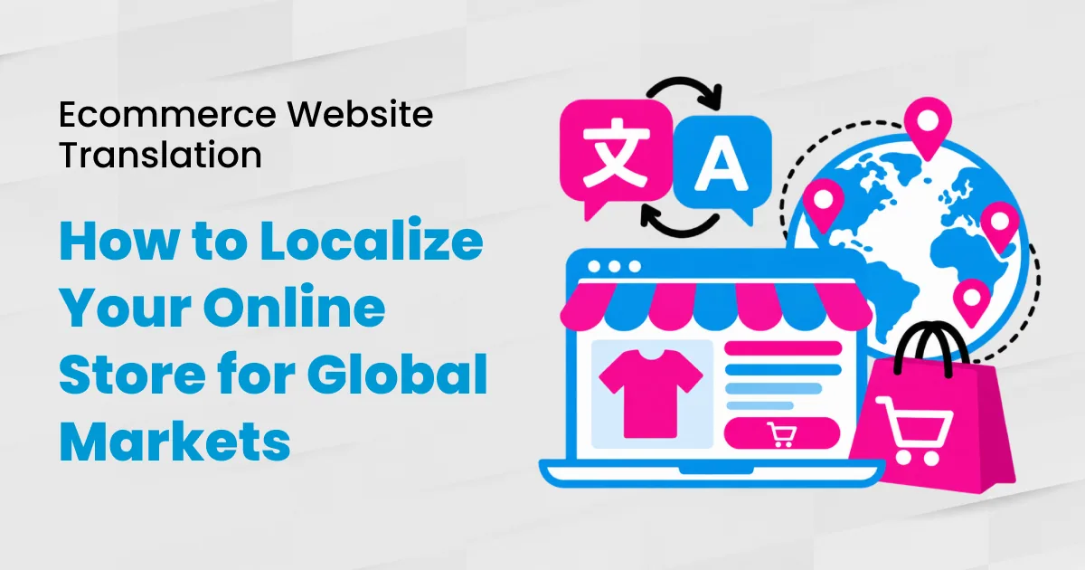 Ecommerce website translation: localized product page with EUR pricing, language switcher, and local payment methods.